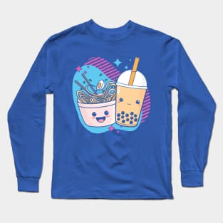 Kawaii Ramen And Boba Tea Long Sleeve T-Shirt